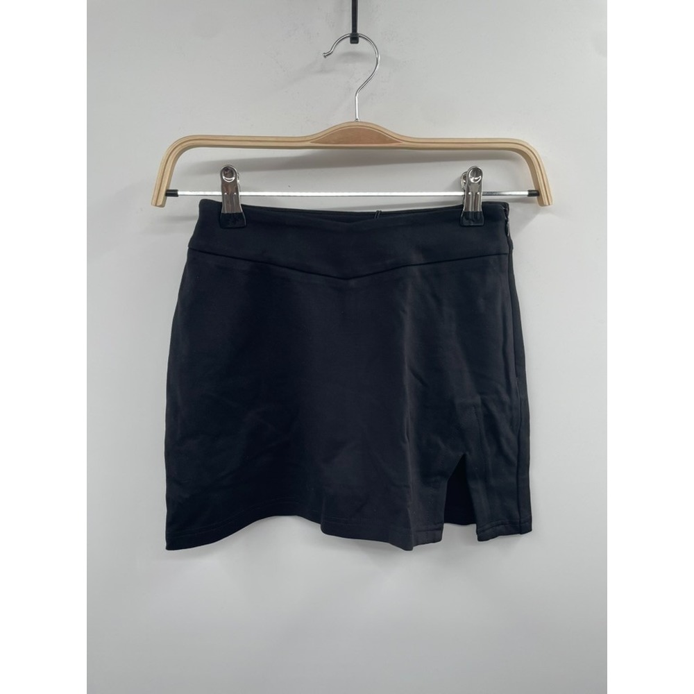 NWT Princess Polly Ravyn Skort‎ Women's 0 Black Elastic Waist High Rise Athletic